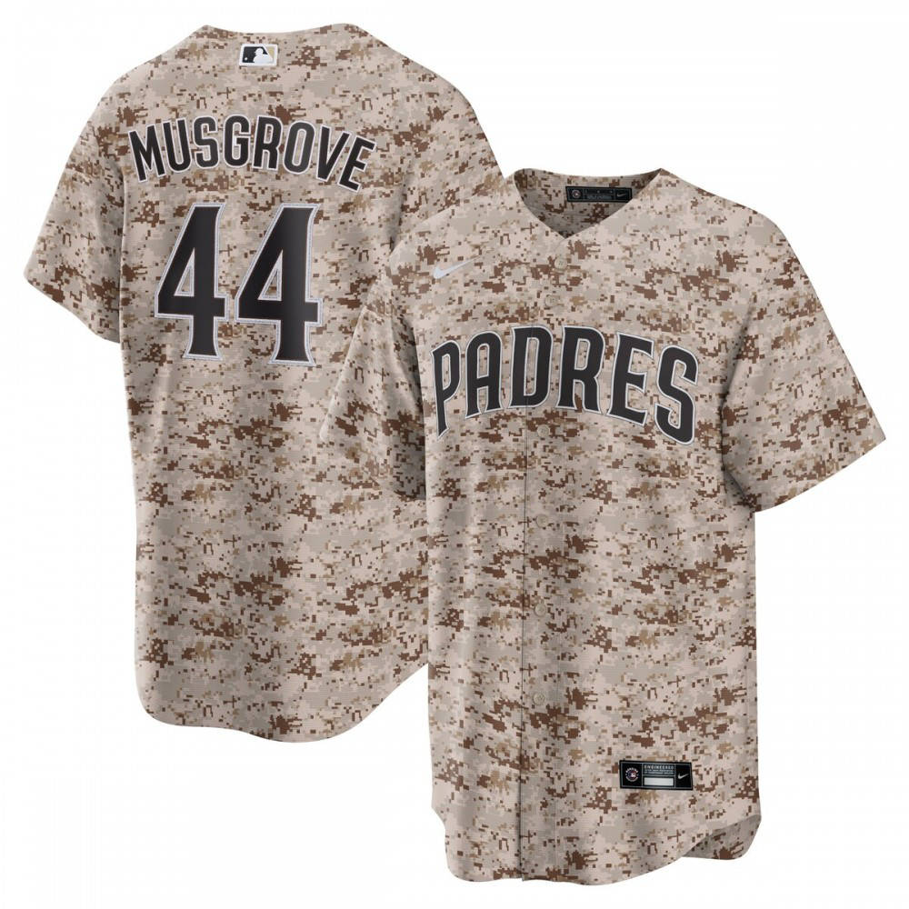 Joe Musgrove San Diego Padres USMC Alternate Replica Player Jersey - Camo-Pro Kit Vault | Brand New 26/27 Sports Jerseys
